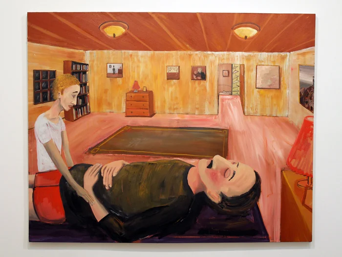 Father, can't you see I'm burning? , 2011, Oil on canvas, 59" x 80"