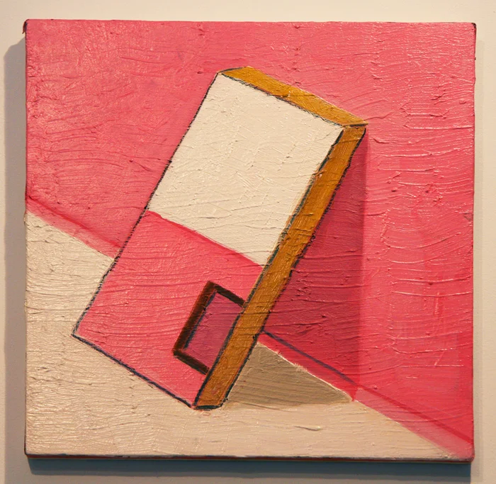 Mirror (Pink) , 2011, Oil on canvas, 22" x 22"