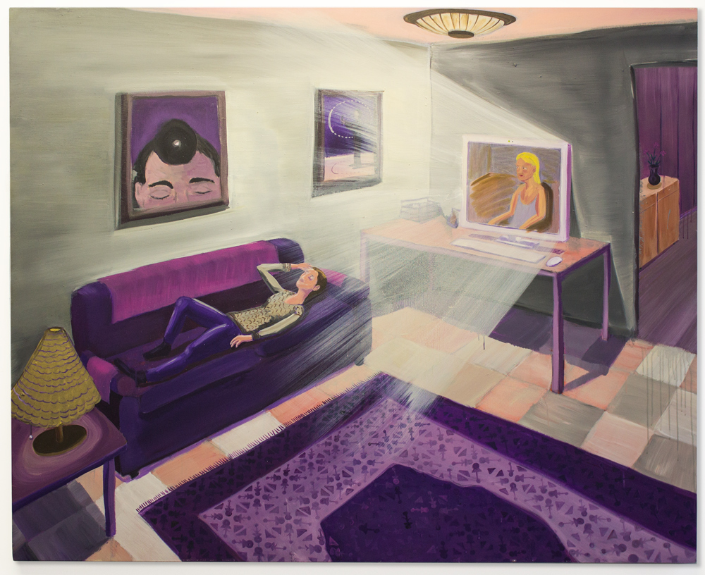Skype Analysis , 2013, oil on canvas, 58" x 72"