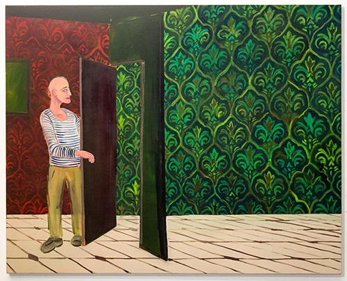 Guy Ben-Ari, Opening a Door , 2015, oil on canvas, 44 x 55 inches