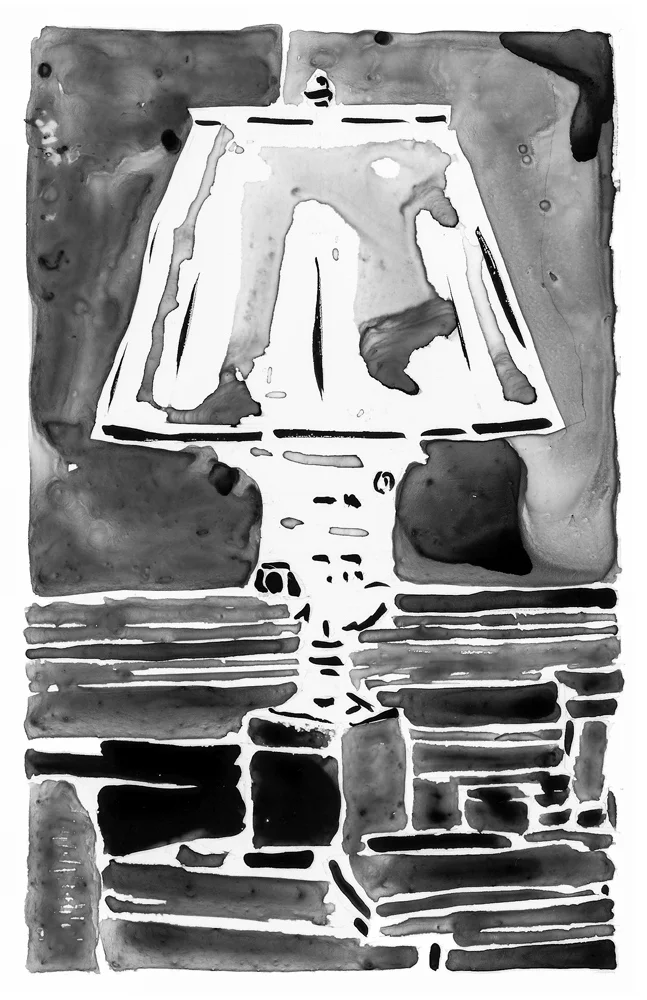Democracy Soup , 2016, ink on vellum, 9" x 6"