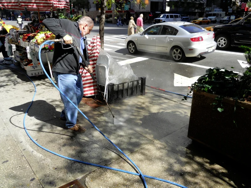 Is your sidewalk covered in gum and stains? We can clean that!