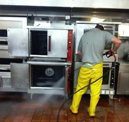 We specialize in cleaning industrial kitchens for inspections.