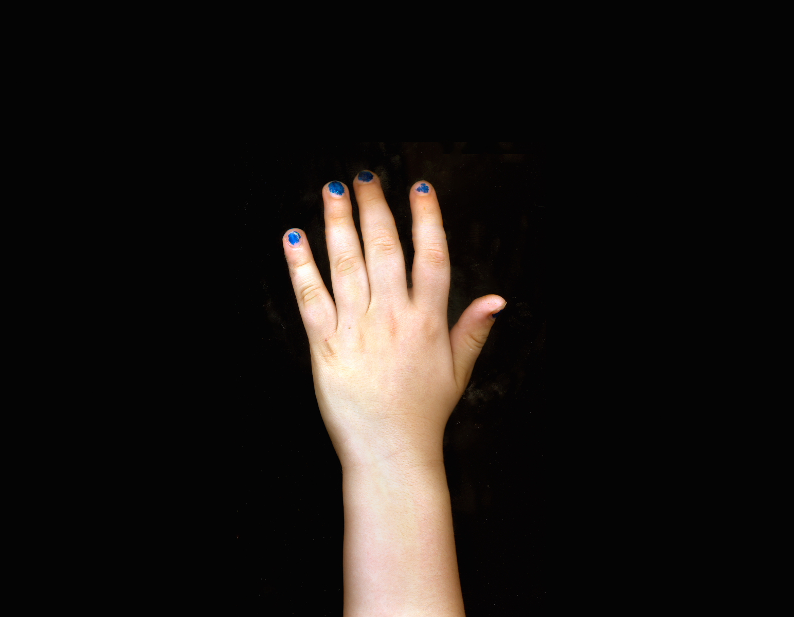Blue Nailpolish, 2009 / From the series "ECHOLILIA" 12 x 15 on 13 x 19 Moab Entrada watercolor paper, signed and dated on reverse $300.00 California sales tax and USPS shipping will apply Paypal, Visa, MasterCard Accepted