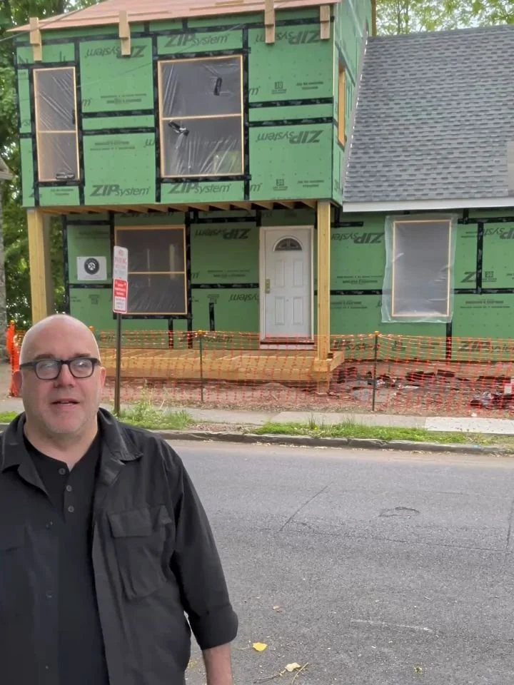 Take a video tour with us through the progress of our Green St. Retrofit project as we explore the front fa&ccedil;ade and siding, electrical services, sheathing and insulation, rainscreen details, historic indexing and even a touch of Coco Chanel-in