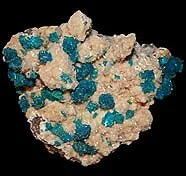 Blue Cavansite on Stilbite, Poona, India