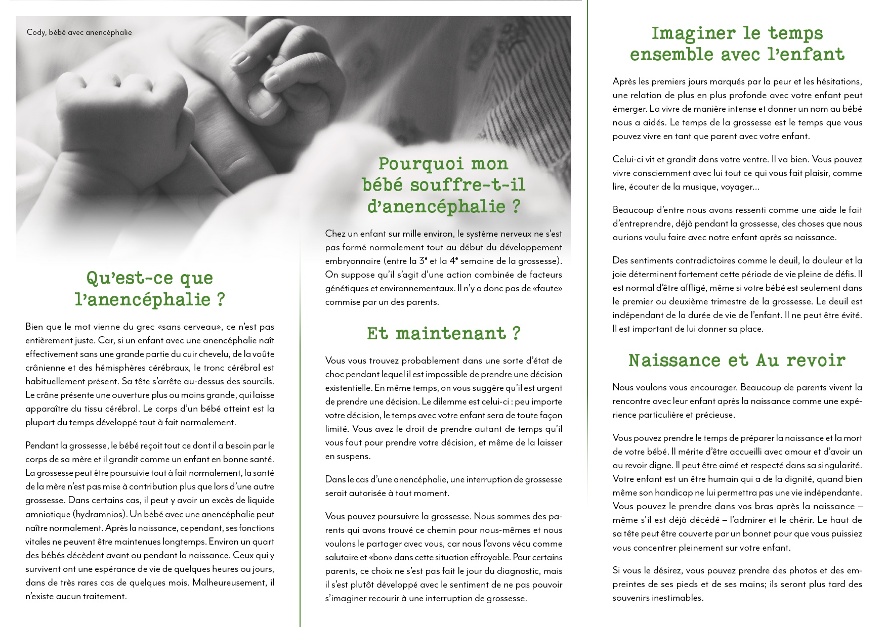 design and formatting considerations for a brochure format for a brochure