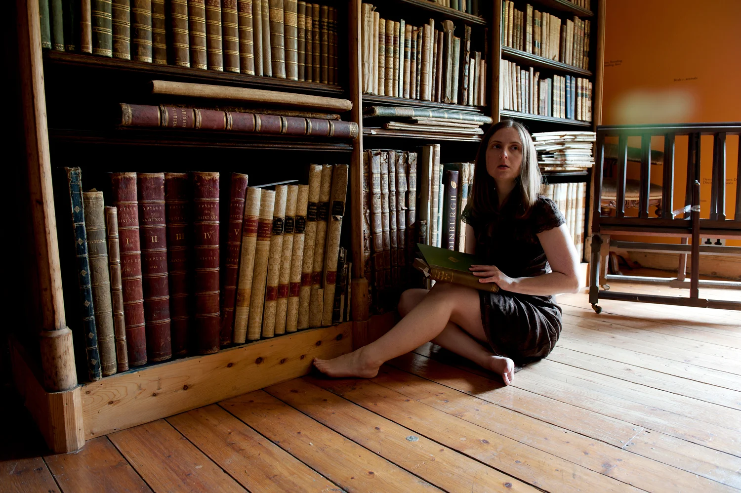 in the library