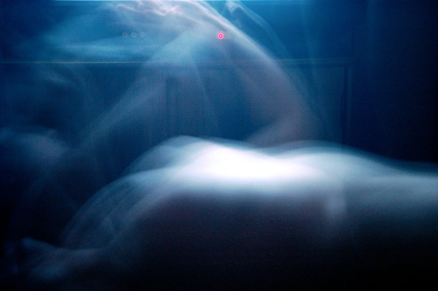 cold blue glow