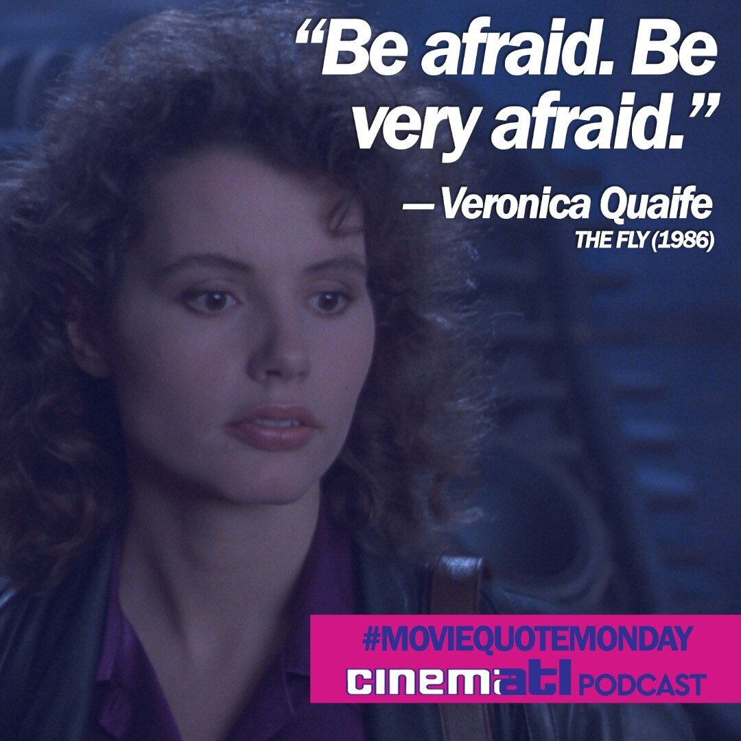 We're working our way through some of the most iconic #horrormovie quotes this October. Many people know this quote, but not where it's from. #GeenaDavis #The Fly
.
.
.
#MovieQuoteMonday #CinemATL #podcast #moviepodcast #filmpodcast