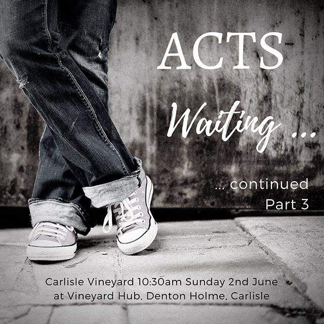 We gather this Sunday for continuation of Wait Part 3 with our wonderful Rho. See you there, 10:30am at Carlisle Vineyard Hub, Denton Holme, #carlisle #welovecarlisle #carlislevineyard