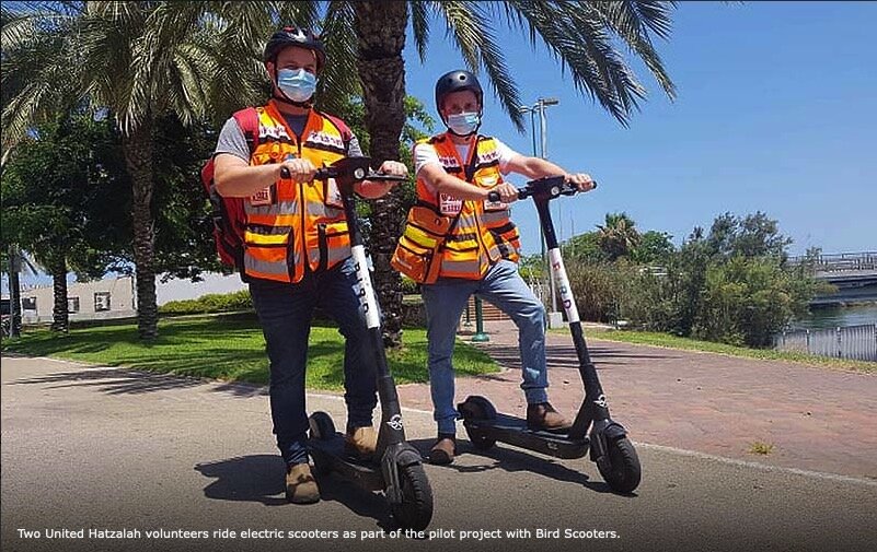 Beundringsværdig dyb Shaded E-Scooters to the Rescue: Hatzalah's Speedy Solution
