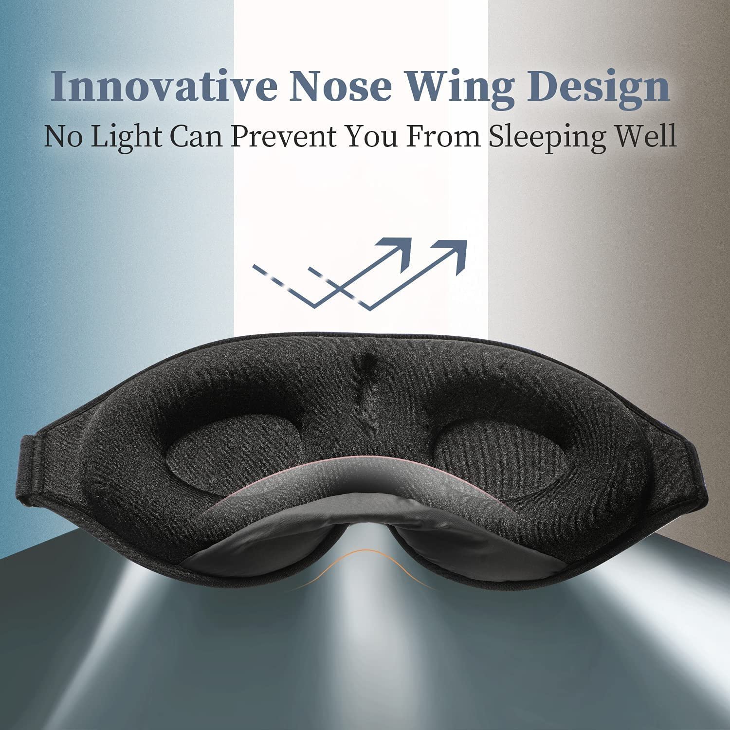 onaez travel eye mask interior showing nose wing design