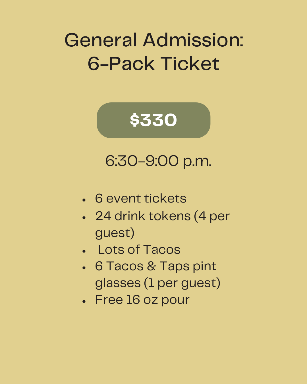 General Admission 6-Pack