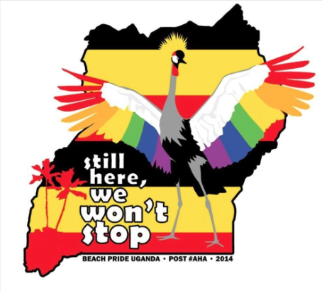 Uganda Pride logo 2014. Yesterday the Anti Homosexuality Act of 2014 was overturned in a constitutional court of Uganda, thanks to the public efforts of many people who have put their lives on the line. 