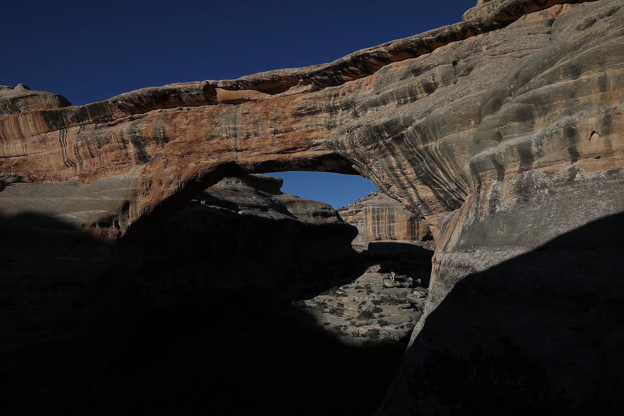  Natural Bridges National Monument, Utah.  Declared a National Monument in 1908, the bridges are named "Kachina," "Owachomo" and "Sipapu" in honor of the ancestral Puebloans who once made this place their home. 