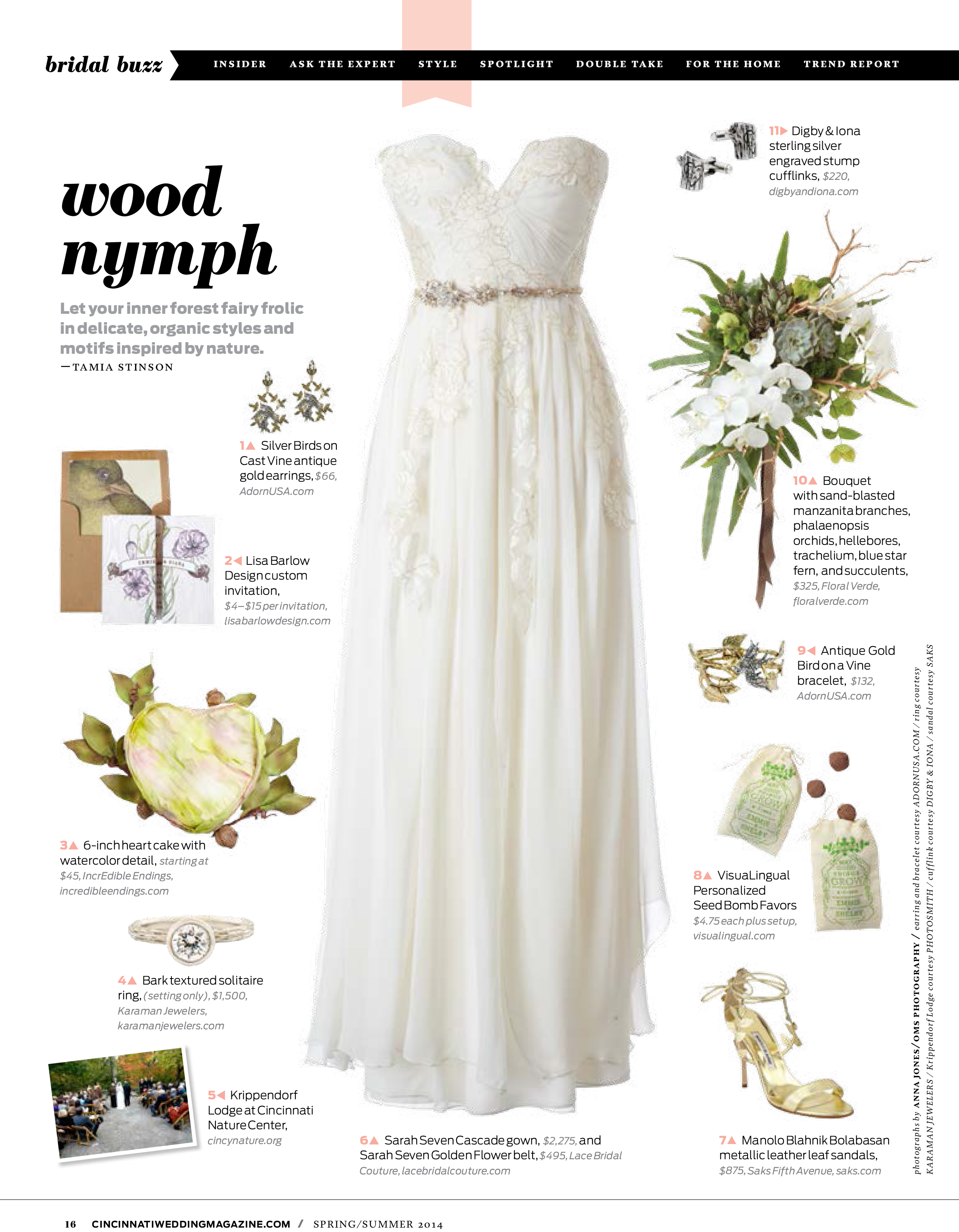 Cincinnati Wedding Magazine , Spring/Summer 2014