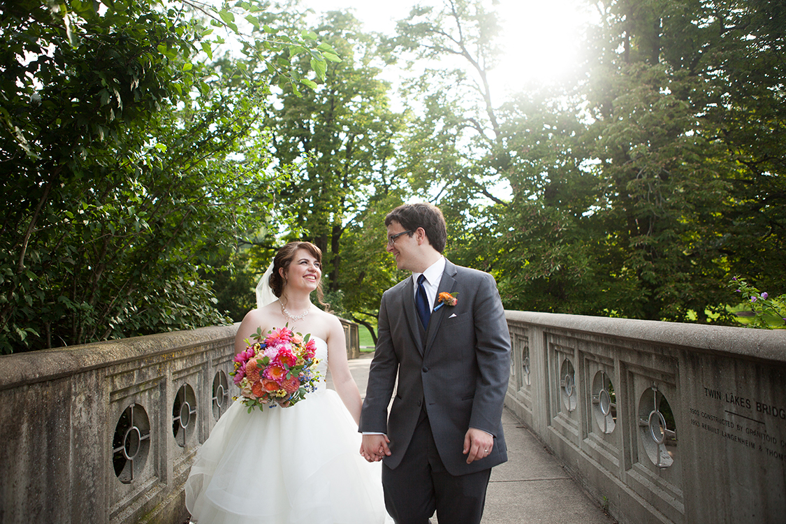 Wedding photos at the Eden Park, Cincinnati, Ohio. Flowers by Floral Verde LLC. Photo by Shelby Street Photography.