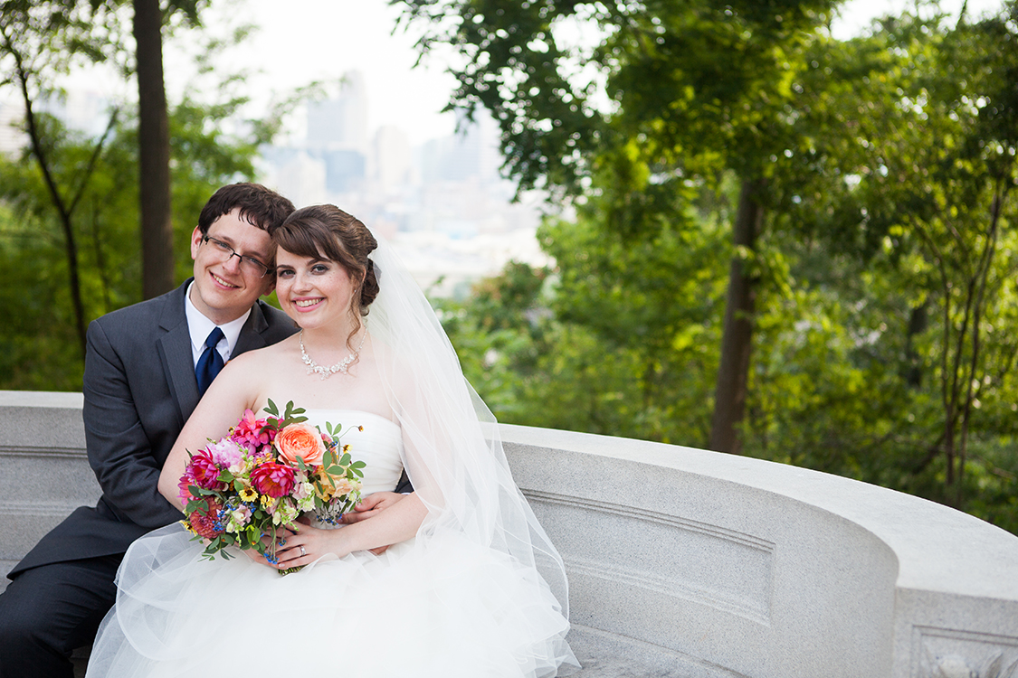 Wedding photos at the Eden Park, Cincinnati, Ohio. Flowers by Floral Verde LLC. Photo by Shelby Street Photography.