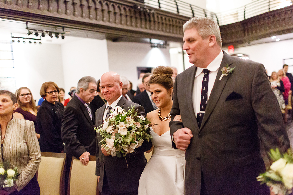 Wedding at The Transept, Cincinnati, Ohio. Flowers by Floral Verde LLC. Photo by Leppert Photography.