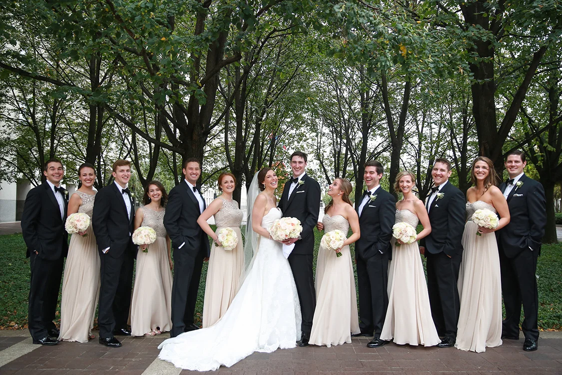 Wedding Ceremony at St. Francis Xavier Church, Cincinnati, Ohio. Flowers by Floral Verde LLC. Photo by Sherri Barber.