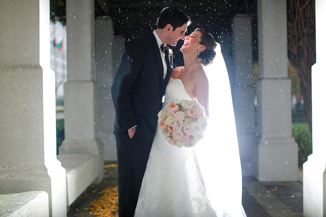 Wedding Ceremony at St. Francis Xavier Church, Cincinnati, Ohio. Flowers by Floral Verde LLC. Photo by Sherri Barber.