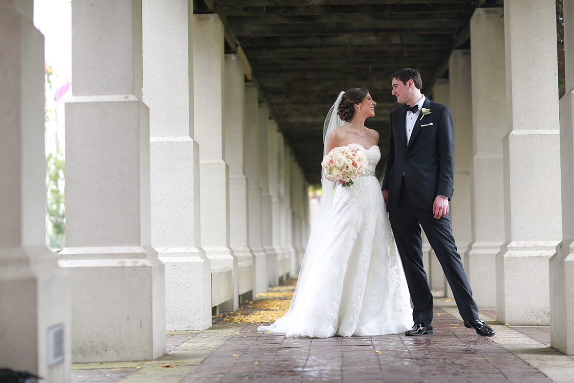 Wedding Ceremony at St. Francis Xavier Church, Cincinnati, Ohio. Flowers by Floral Verde LLC. Photo by Sherri Barber.