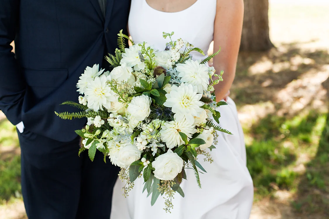 Wedding Ceremony at a Private Farm in Hillsboro, Ohio. Flowers by Floral Verde. Photo by Lane Baldwin Photography.