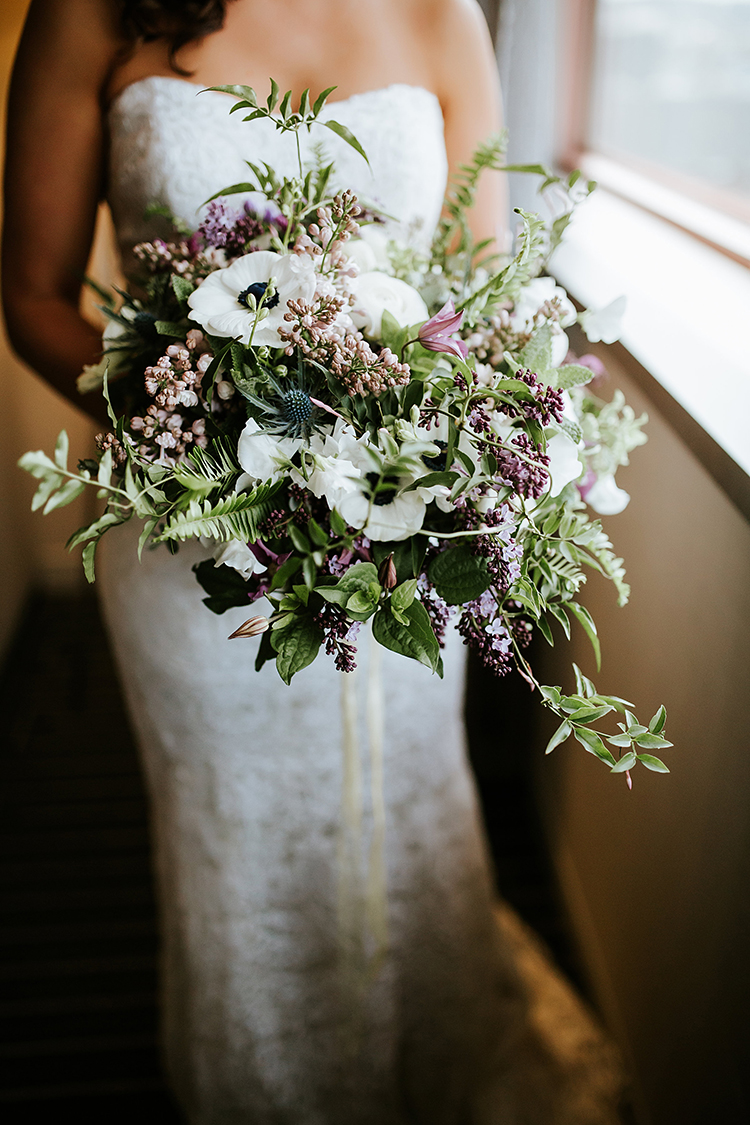 Wedding Ceremony at Holy Cross Immaculata in Cincinnati, Ohio. Flowers by Floral Verde. Photo by Eleven:11 Photography.