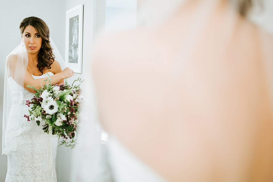 Wedding Ceremony at Holy Cross Immaculata in Cincinnati, Ohio. Flowers by Floral Verde. Photo by Eleven:11 Photography.