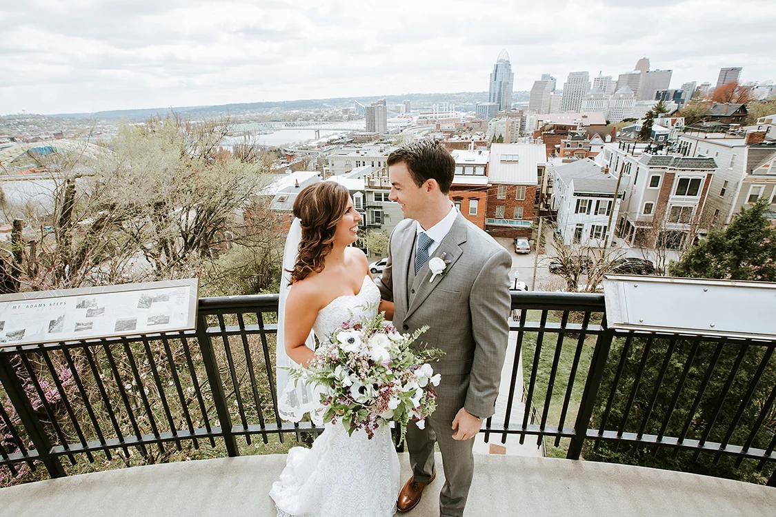 Wedding Ceremony at Holy Cross Immaculata in Cincinnati, Ohio. Flowers by Floral Verde. Photo by Eleven:11 Photography.