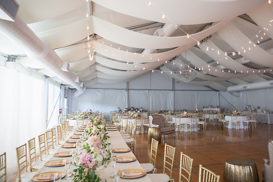 Wedding Reception at Pinecroft at Crosley Estates in Cincinnati, Ohio. Flowers by Floral Verde. Photo by Ben Elsass Photography.