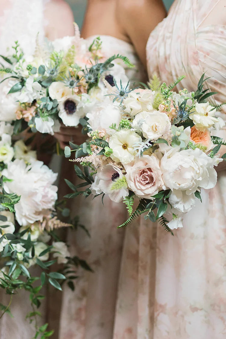 Wedding Ceremony at The Monastery Event Center in Cincinnati, Ohio. Flowers by Floral Verde. Photo by Amanda Donaho Photography.
