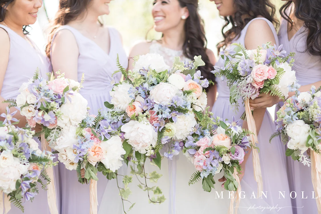 Wedding Ceremony at Aston Oaks Golf Club in North Bend, Ohio. Flowers by Floral Verde. Photo by Megan Noll Photography.