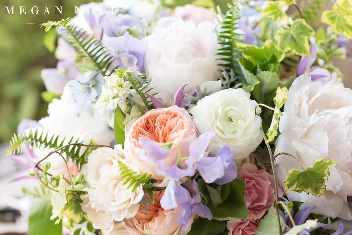 Wedding Ceremony at Aston Oaks Golf Club in North Bend, Ohio. Flowers by Floral Verde. Photo by Megan Noll Photography.