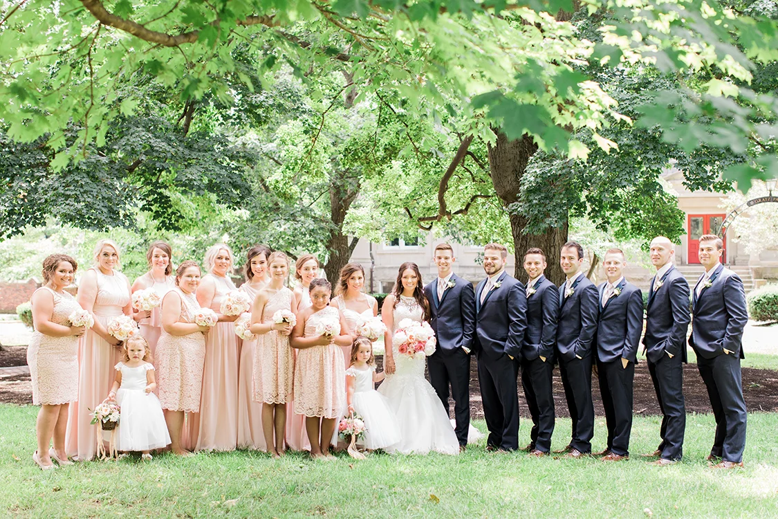 Wedding portraits at Gratz Park in Lexington, Kentucky. Flowers by Floral Verde. Photo by Rachael McCall Photography.