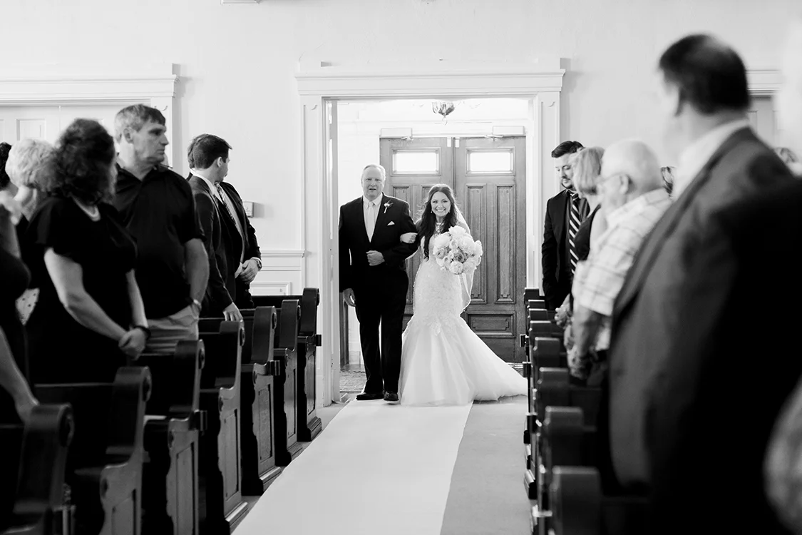 Wedding Ceremony at the First United Methodist Church in Lexington, Kentucky. Flowers by Floral Verde. Photo by Rachael McCall Photography.