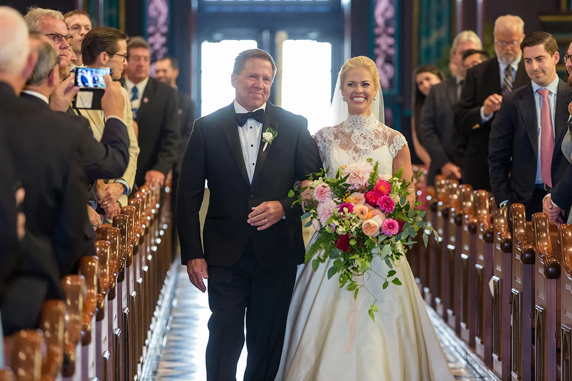 Wedding Ceremony at St. Francis Xavier Church, Cincinnati, Ohio. Flowers by Floral Verde LLC. Photo by 1326 Studios.