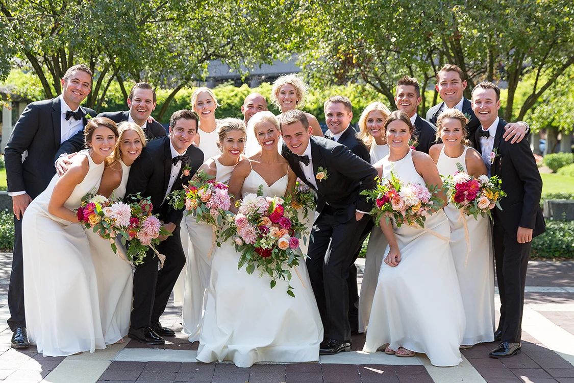 Wedding Reception at Anderson Pavilion in Cincinnati, Ohio. Flowers by Floral Verde. Photo by 1326 Studios.