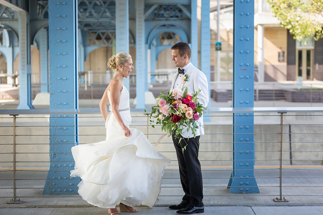 Wedding Reception at Anderson Pavilion in Cincinnati, Ohio. Flowers by Floral Verde. Photo by 1326 Studios.