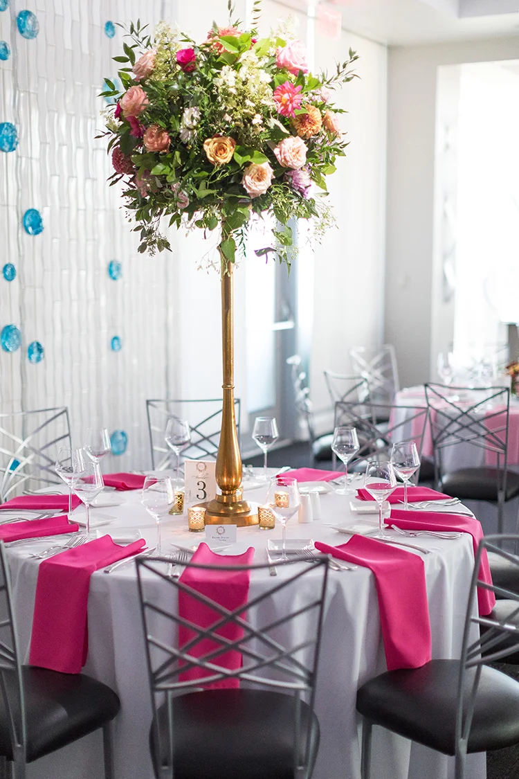 Wedding Reception at Anderson Pavilion in Cincinnati, Ohio. Flowers by Floral Verde. Photo by 1326 Studios.