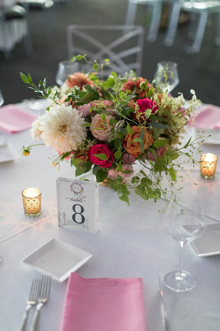 Wedding Reception at Anderson Pavilion in Cincinnati, Ohio. Flowers by Floral Verde. Photo by 1326 Studios.