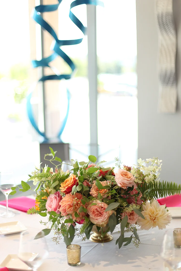 Wedding Reception at Anderson Pavilion in Cincinnati, Ohio. Flowers by Floral Verde. Photo by 1326 Studios.