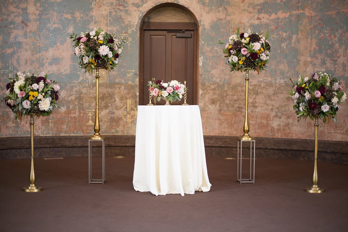 Wedding at The Monastery Event Center in Cincinnati, Ohio. Flowers by Floral Verde.