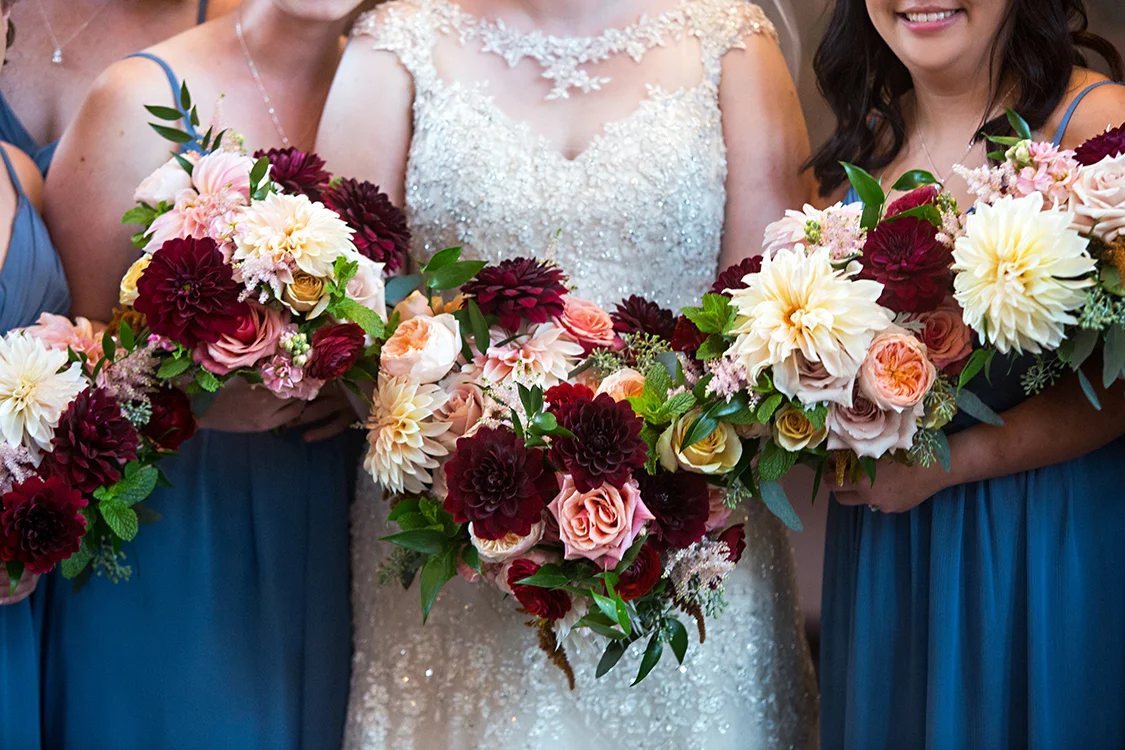 Wedding at The Monastery Event Center in Cincinnati, Ohio. Flowers by Floral Verde. Photo by Parisi Images.