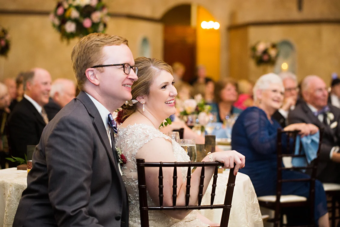Wedding at The Monastery Event Center in Cincinnati, Ohio. Flowers by Floral Verde. Photo by Parisi Images.
