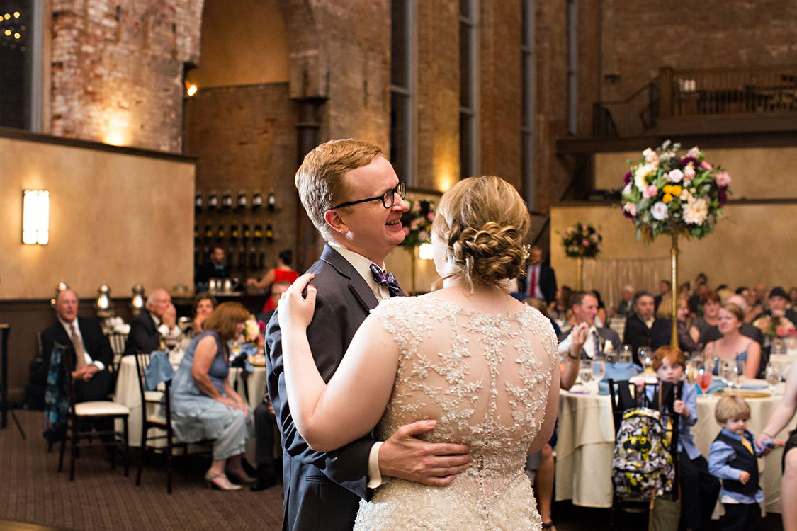 Wedding at The Monastery Event Center in Cincinnati, Ohio. Flowers by Floral Verde. Photo by Parisi Images.