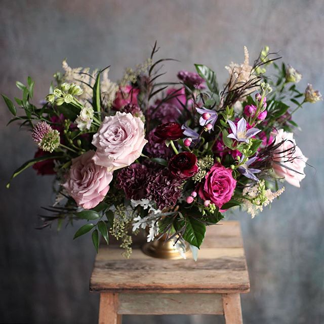 A centerpiece from Sarah and Joe's wedding at @dreespavilionky today.