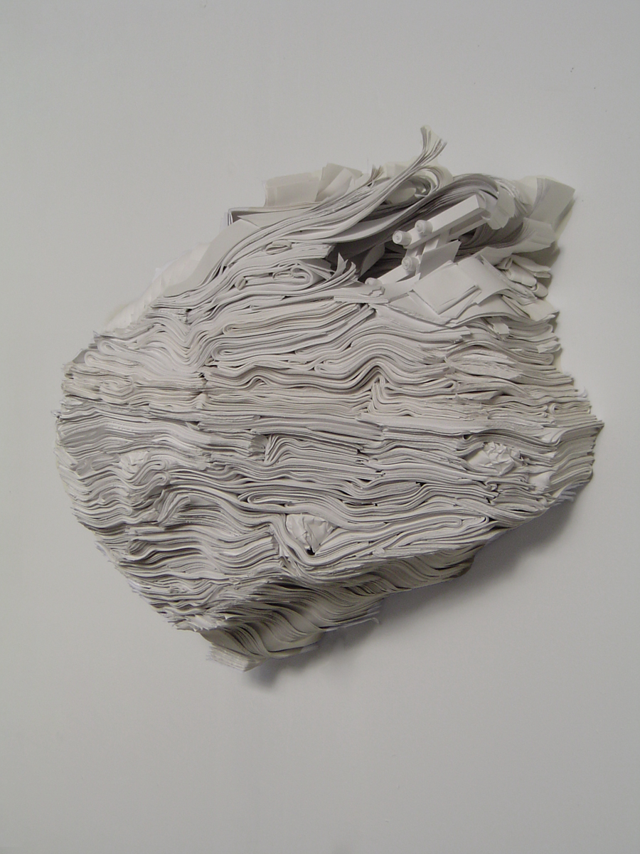 Getting Out , Paper, wood, motor, 2005