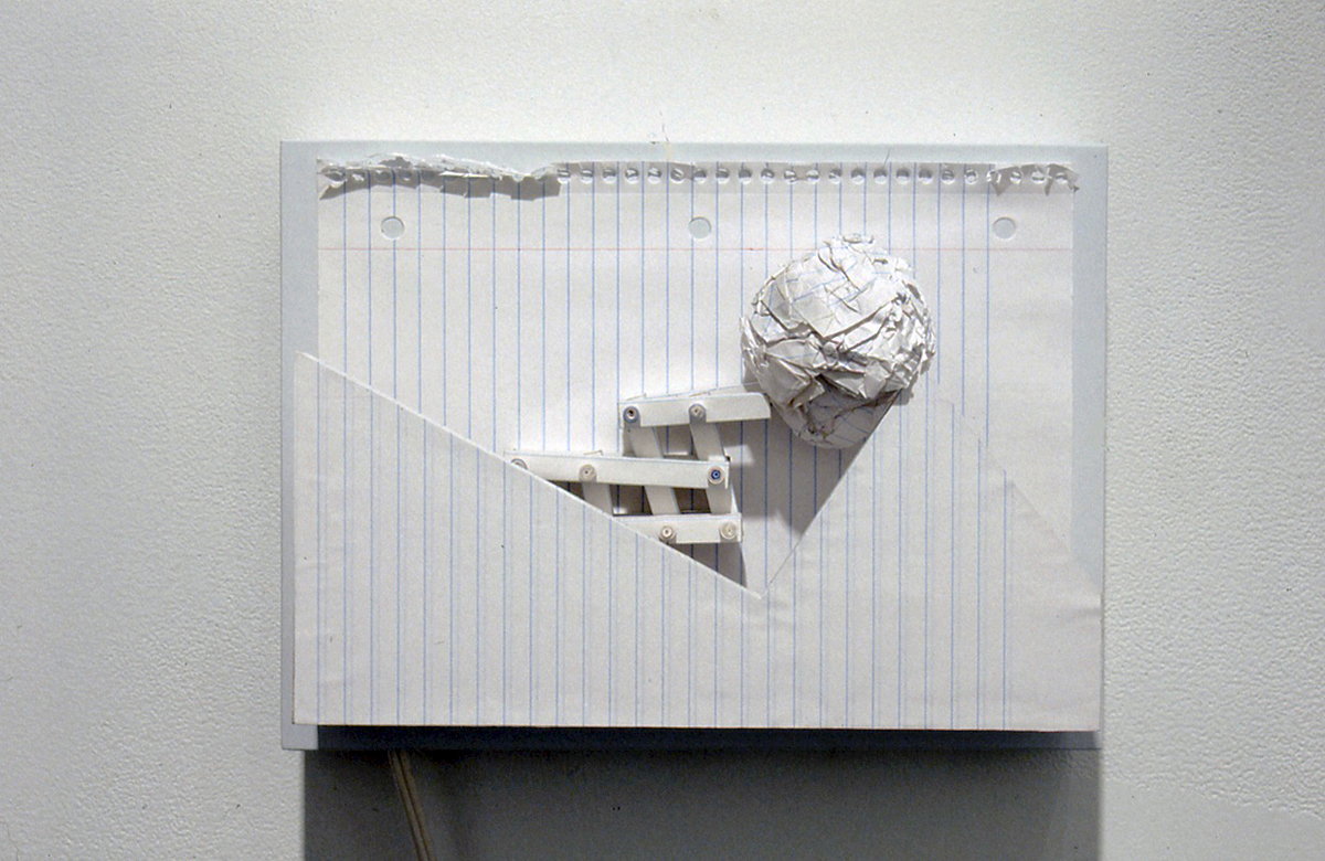   Notebook , Paper, wood, motor, 2006 